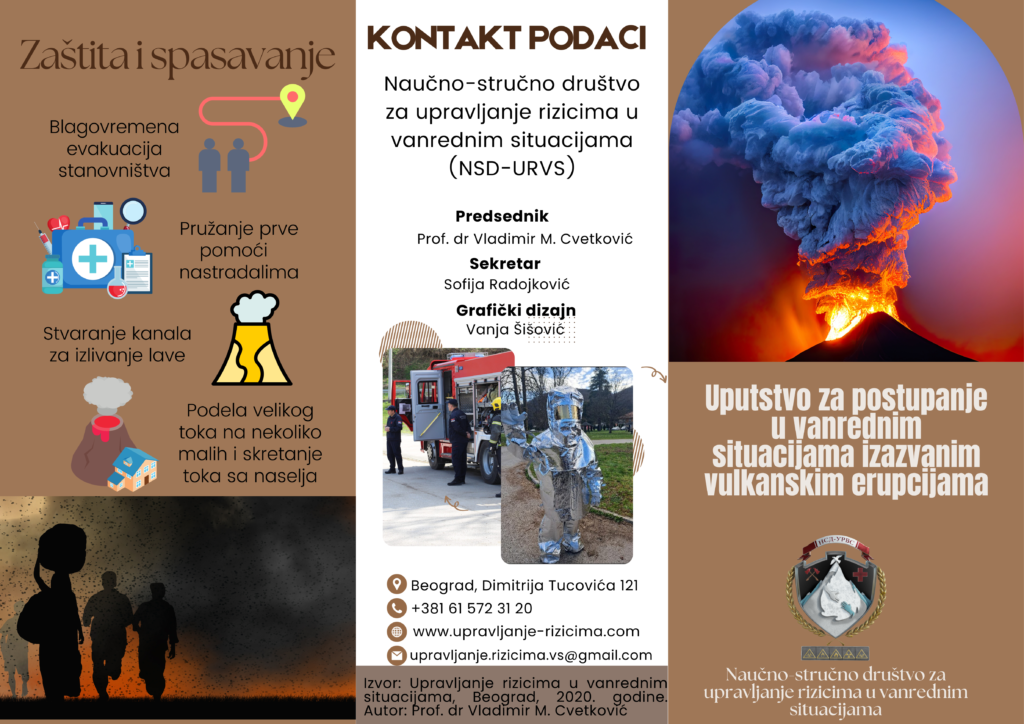 EDUKATIVNA BROŠURA - UPUTSTVO ZA POSTUPANJE U VANREDNIM SITUACIJAMA IZAZVANIM VULKANSKIM ERUPCIJAMA​
