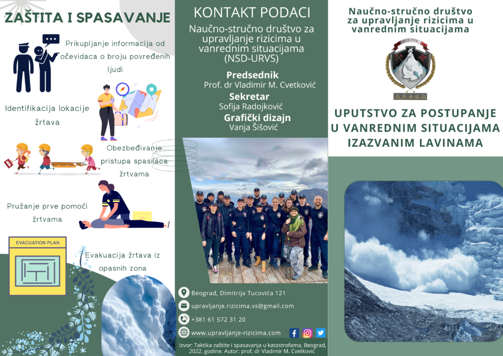 Edukativna Brošura: Kako Bezbedno Postupati u Vanrednim Situacijama izazvanim Lavinama!