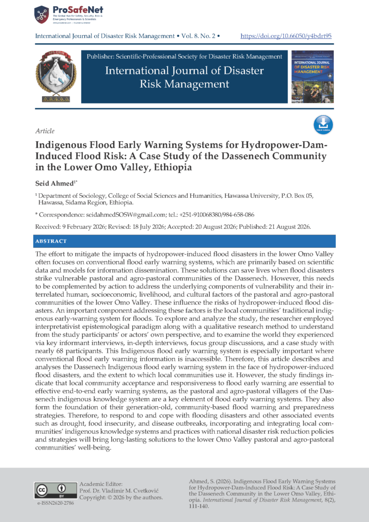 Indigenous Flood Early Warning Systems for Hydropower-Dam-Induced Flood Risk: A Case Study of the Dassenech Community in the Lower Omo Valley, Ethiopia Indigenous Flood Early Warning Systems for Hydropower-Dam-Induced Flood Risk: A Case Study of the Dassenech Community in the Lower Omo Valley, Ethiopia