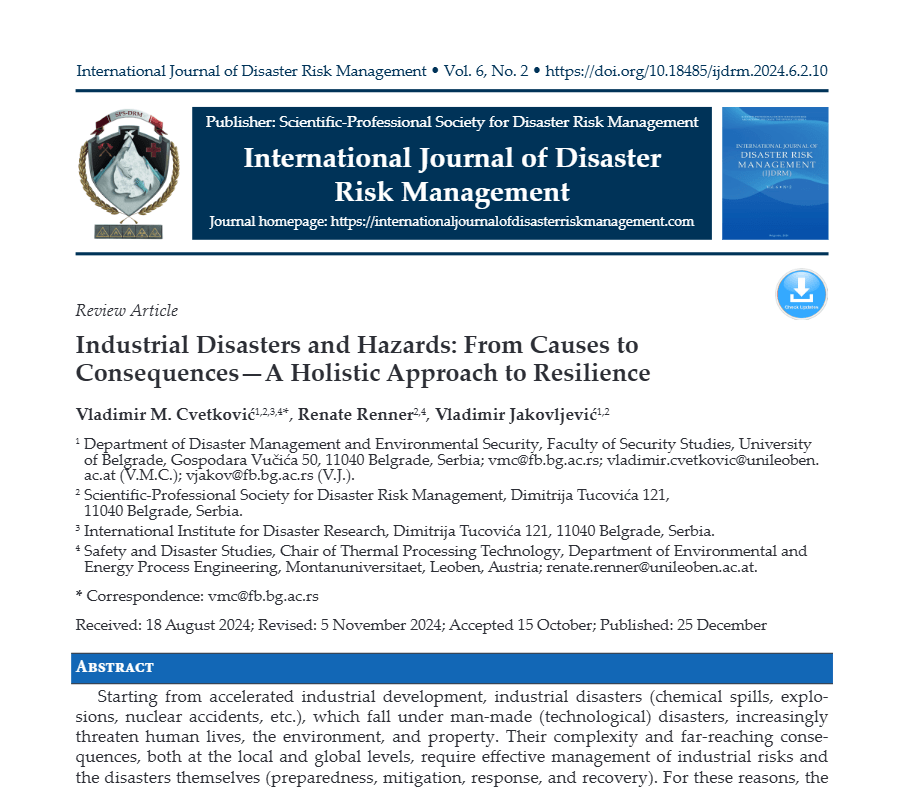 Industrial Disasters and Hazards: From Causes to Consequences—A Holistic Approach to Resilience Screenshot 2026 08 07 190814 Industrial Disasters and Hazards: From Causes to Consequences—A Holistic Approach to Resilience