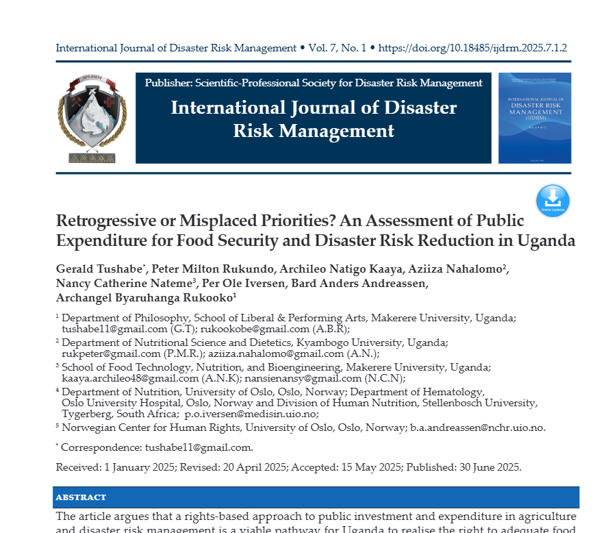 Retrogressive or Misplaced Priorities? An Assessment of Public Expenditure for Food Security and Disaster Risk Reduction in Uganda Screenshot 2026 08 08 091711 Retrogressive or Misplaced Priorities? An Assessment of Public Expenditure for Food Security and Disaster Risk Reduction in Uganda