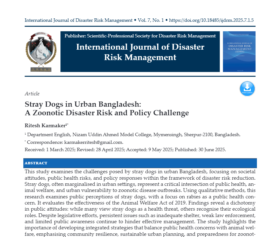 Stray Dogs in Urban Bangladesh: A Zoonotic Disaster Risk and Policy Challenge Screenshot 2026 08 08 092509 Stray Dogs in Urban Bangladesh: A Zoonotic Disaster Risk and Policy Challenge