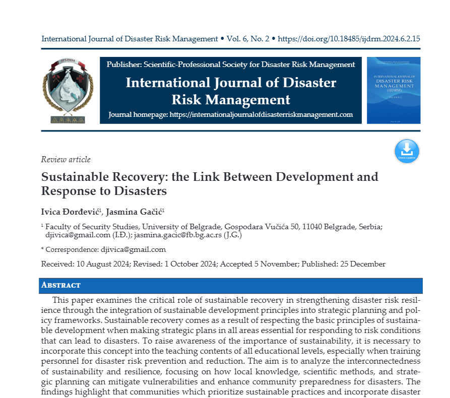 Sustainable Recovery: the Link Between Development and Response to Disasters Screenshot 2026 08 08 113412 Sustainable Recovery: the Link Between Development and Response to Disasters