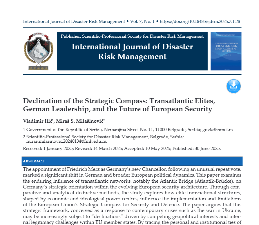 Declination of the Strategic Compass: Transatlantic Elites, German Leadership, and the Future of European Security Screenshot 2026 08 09 131034 Declination of the Strategic Compass: Transatlantic Elites, German Leadership, and the Future of European Security