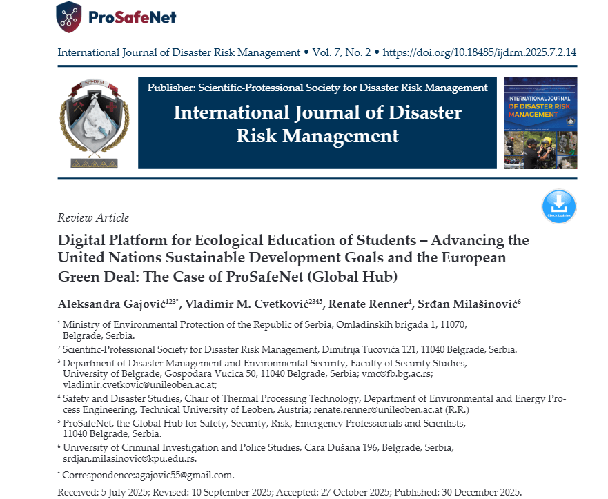 Digital Platform for Ecological Education of Students – Advancing the United Nations Sustainable Development Goals and the European Green Deal: The Case of ProSafeNet (Global Hub) Screenshot 2026 08 10 132106 Digital Platform for Ecological Education of Students – Advancing the United Nations Sustainable Development Goals and the European Green Deal: The Case of ProSafeNet (Global Hub)