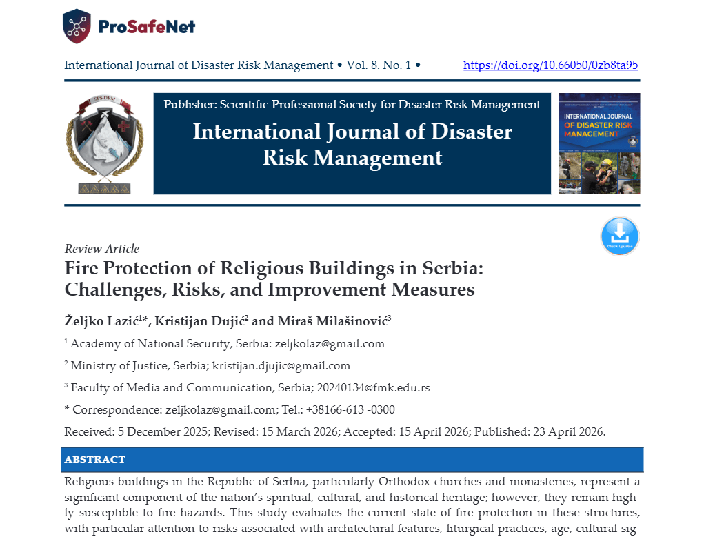 Fire Protection of Religious Buildings in Serbia: Challenges, Risks, and Improvement Measures Fire Protection of Religious Buildings in Serbia: Challenges, Risks, and Improvement Measures