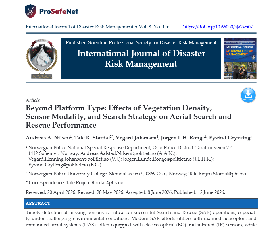 Beyond Platform Type: Effects of Vegetation Density, Sensor Modality, and Search Strategy on Aerial Search and Rescue Performance Beyond Platform Type: Effects of Vegetation Density